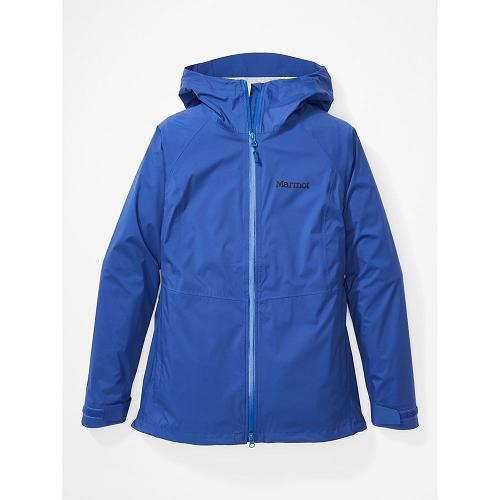 Marmot Rain Jacket Grey Blue NZ - PreCip Stretch Jackets Womens NZ194628